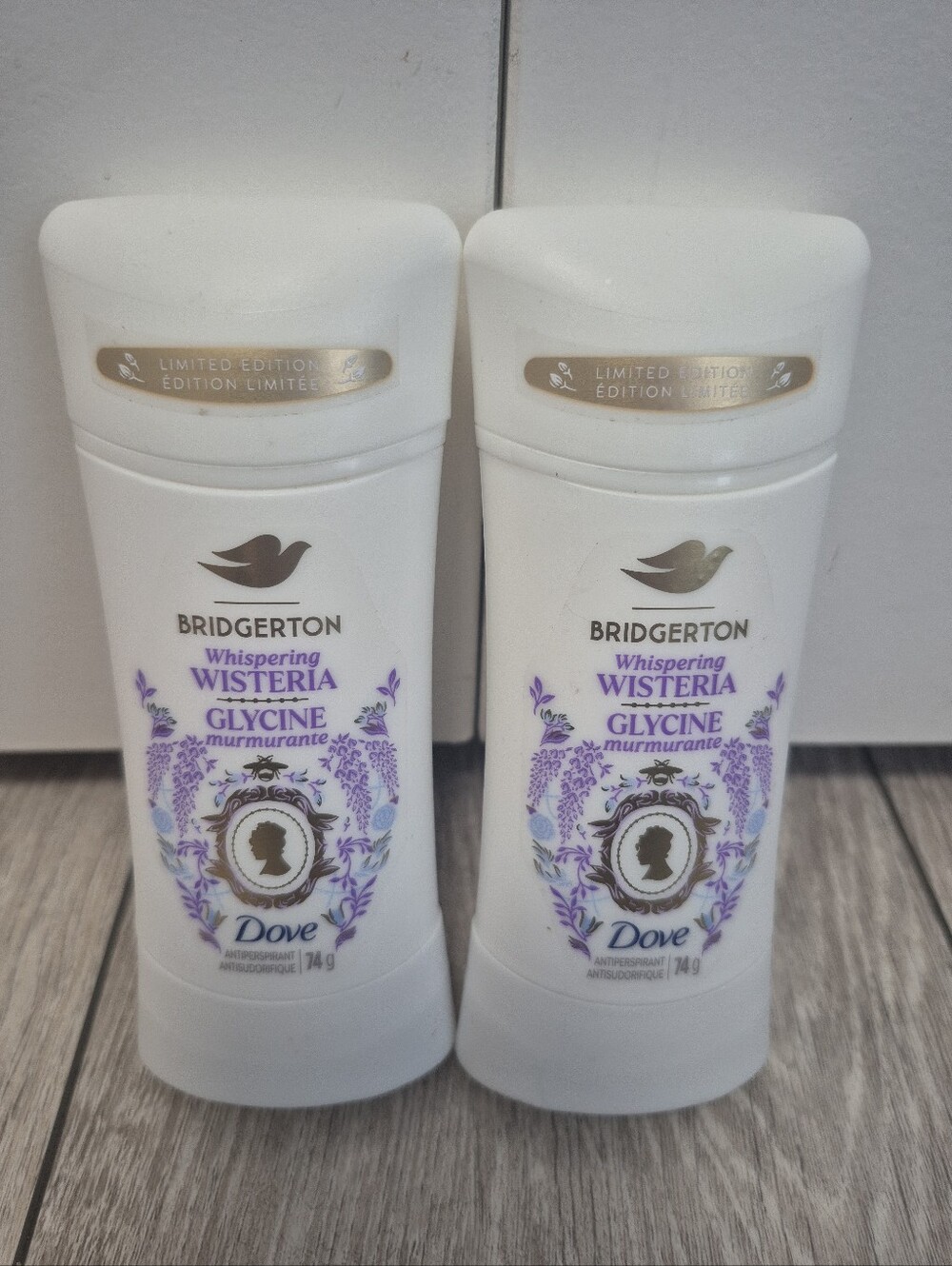 2x Dove Bridgerton Whispering Wisteria Antiperspirant Limited Edition NEW 74g